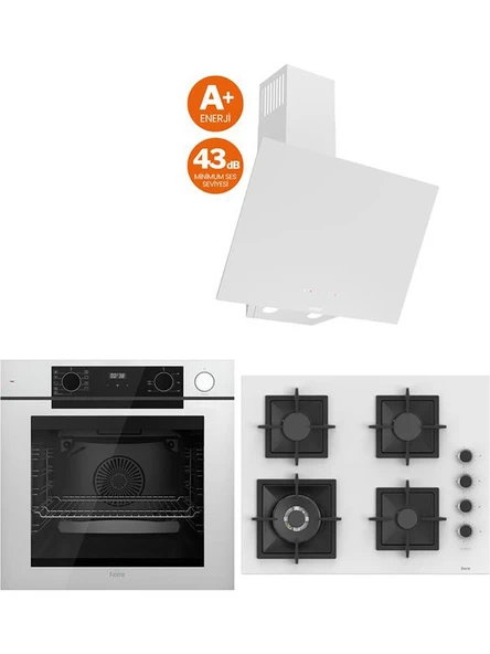 Steam Plus 65 Serisi 3lü Cam Ankastre Set (QEP64CB-SC406-D078SA) ürün görseli 1