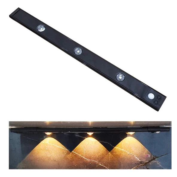 Upway Sensörlü 40 cm 3’lü LED Lamba – 3 Renkli Ayarlanabilir Tezgah Merdiven Dolap Aydınlatma ürün görseli 1