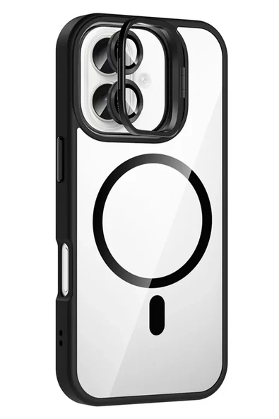 Joko Apple iPhone 17 Remim Lensli Magsafe Standlı Kapak - Siyah ürün görseli 1