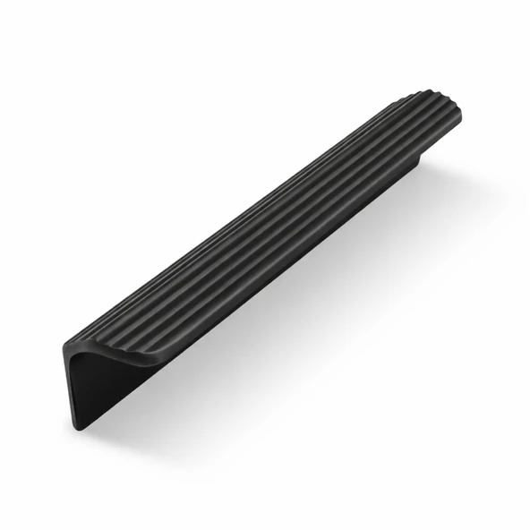 Olifka Çizgili Mat Siyah Çekmece Kul 224 mm Modern Lüks Mobilya Dolap Çekmece Kulbu Metal ürün görseli 1