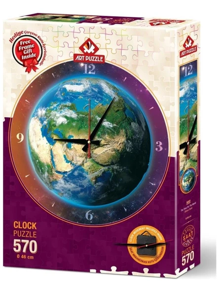 ART PUZZLE 570 PARCA DUNYA SAATI 5002 ürün görseli 1