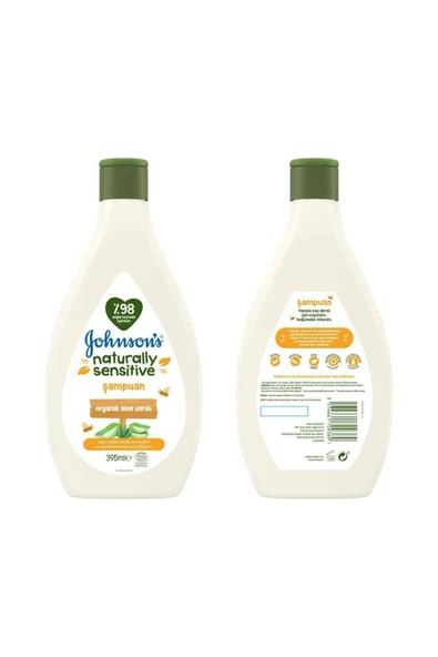 JOHNSON'S NATURALLY SENSITIVE BEBEK ŞAMPUANI 395 ML ürün görseli 1