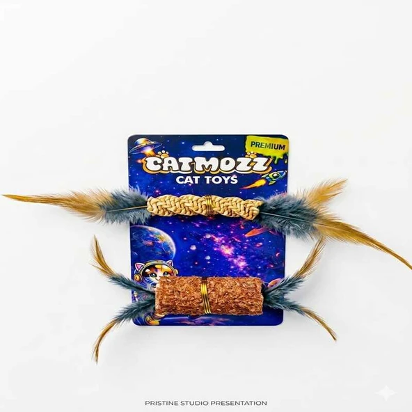 Catmozz Premium Doğal Mısır Koçanlı&Doğal Örgülü Oyuncak ürün görseli 1