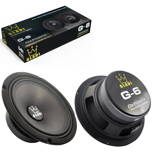 GLADI G-6 Oto Midrange 16cm 350W Maksimum 110W RMS 2 Adet ürün görseli 1