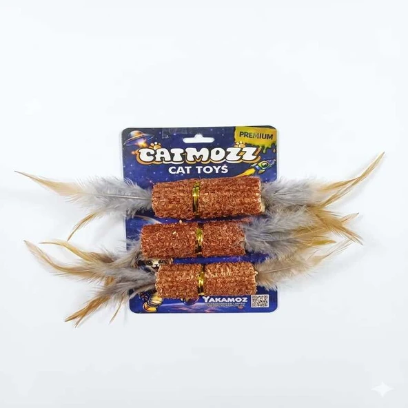 Catmozz Premium Doğal Mısır Koçanlı Diş Kaşıma Oyuncağı 3'lü ürün görseli 1