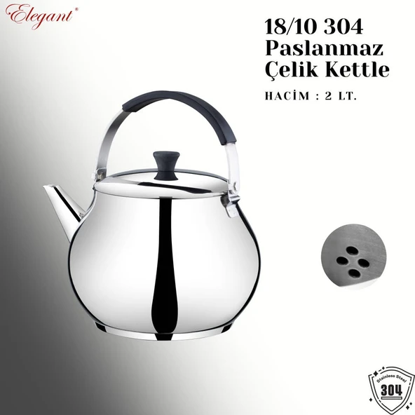 GENEL MARKALAR 2 Lt. Küre Silikonlu Üstten Tutmalı Kettle - Resim 2