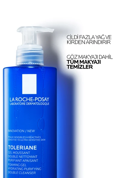 La Roche Posay Toleriane Hassas Ciltler Dahil Tüm Ciltler için Temizleme Jeli 400 ml ürün görseli 1