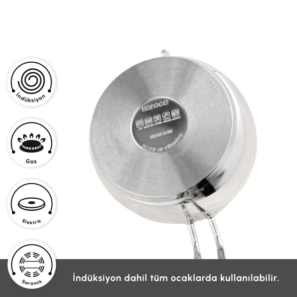 Karaca Adelya Çelik Saplı Mini Boy Çaydanlık - Resim 6