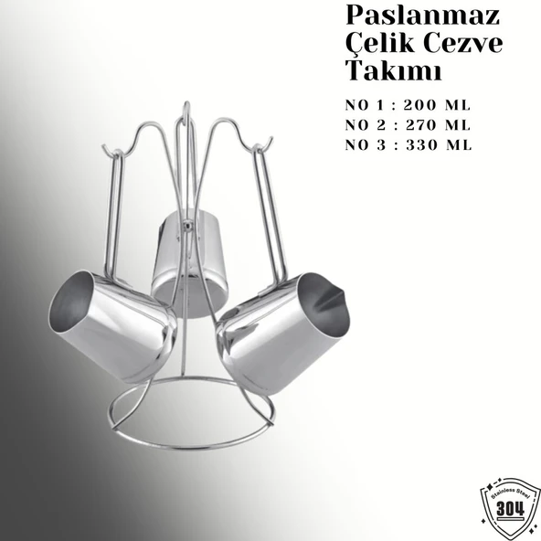 ARZU ÇELİK Pramit Cezve Takımı - Resim 2