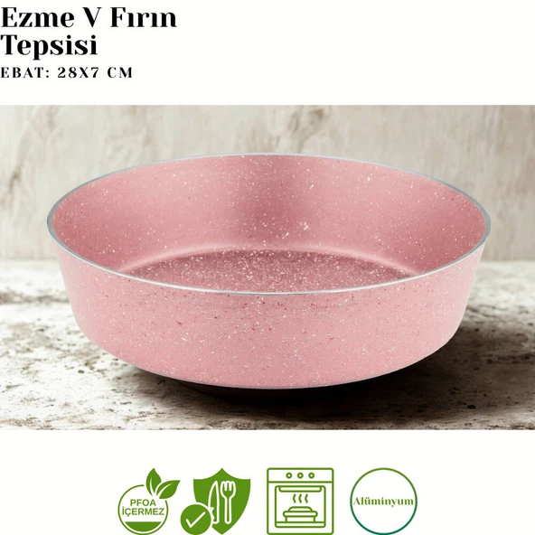 ARZU ÇELİK 12 Parça Granit Set Cam Kapak - Pembe - Resim 8