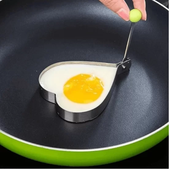 Norino Metalik Kalp Şeklinde Metal Omlet Yumurta ve Krep Kalıpları ürün görseli 1