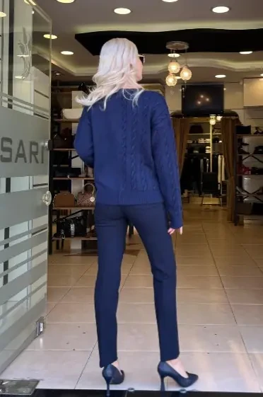 DÜĞME DETAYLI TRİKO HIRKA - Resim 6