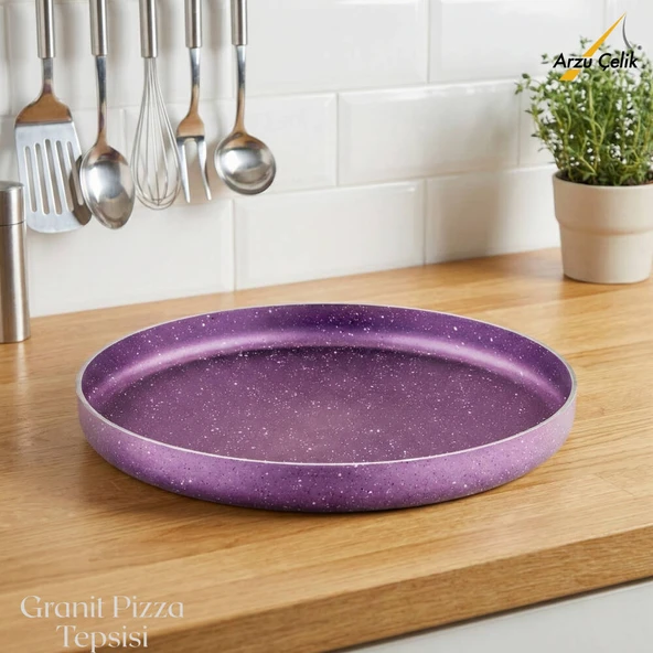 ARZU ÇELİK 28 Cm Granit Pizza Tepsisi - Violet ürün görseli 1