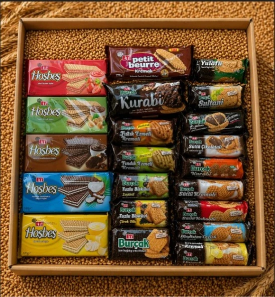 BURÇAK BİSKÜVİ GOFRET ATIŞTIRMALIK PAKET 21 PARÇA ürün görseli 1