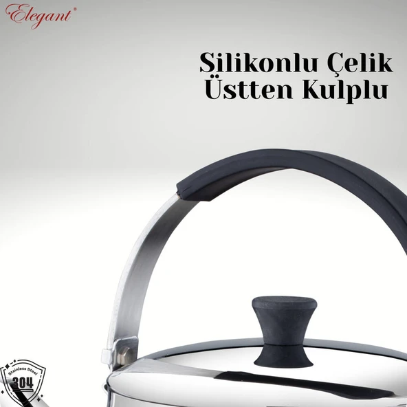GENEL MARKALAR 1 Lt. Küre Silikonlu Üstten Tutmalı Kettle - Resim 3