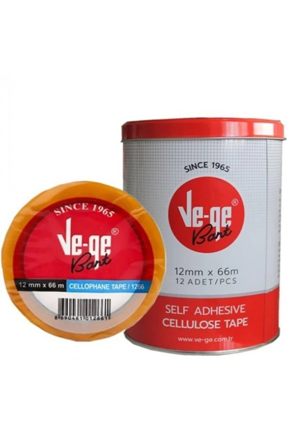 Ve-Ge Selefon Bant Teneke 12x66 Metre (12 Adet Bant) ürün görseli 1