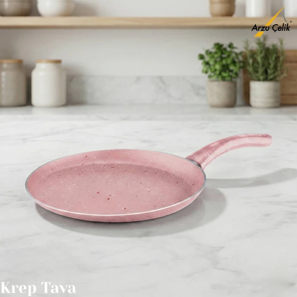 ARZU ÇELİK 30 Cm Granit Krep Tavası - Pembe ürün görseli 1