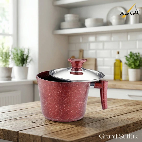 ARZU ÇELİK Granit Sütlük - Kırmızı ürün görseli 1