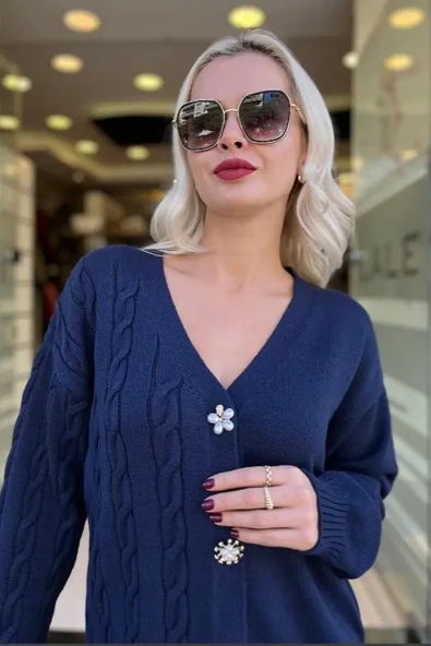 DÜĞME DETAYLI TRİKO HIRKA - Resim 4