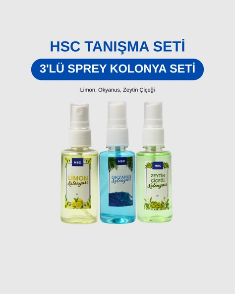 3LÜ Kolonya Seti Ferahlatıcı Taşınabilir Kolonya Seti ürün görseli 1