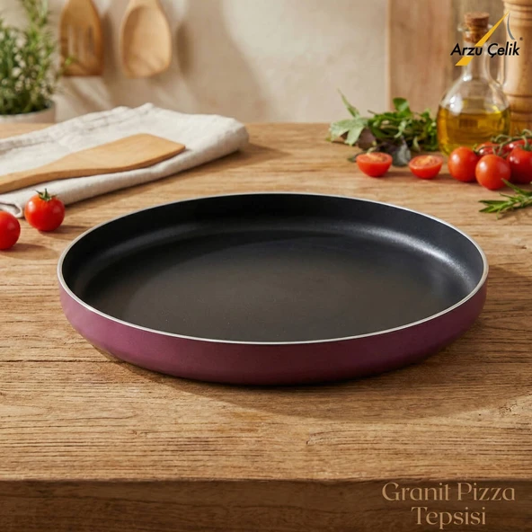 ARZU ÇELİK 30 Cm Granit Pizza Tepsisi - Mürdüm ürün görseli 1