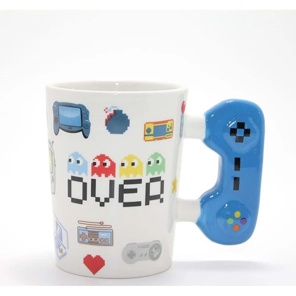Norino Game Over Porselen Kupa Bardak Alk1101 Dekoratif Hediyelik ürün görseli 1