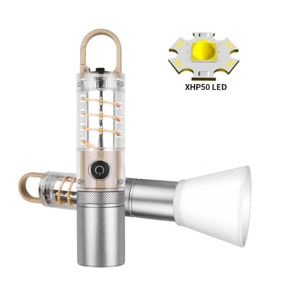 Norino 10W Zoomlu Led Powerbank Özellikli Şarjlı Kamp El Feneri ürün görseli 1