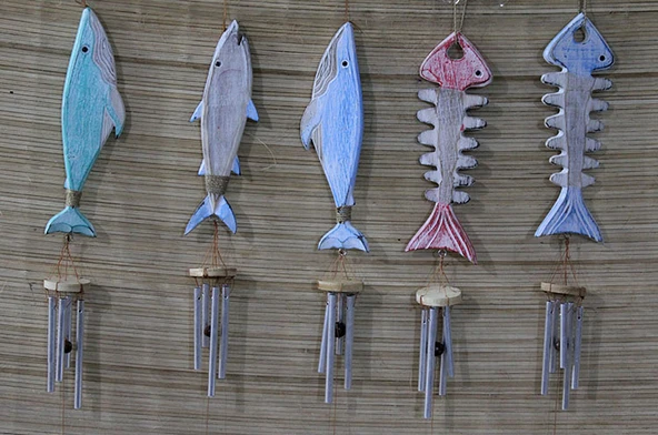 Norino Ahşap Balıklı Metal Çan ürün görseli 1