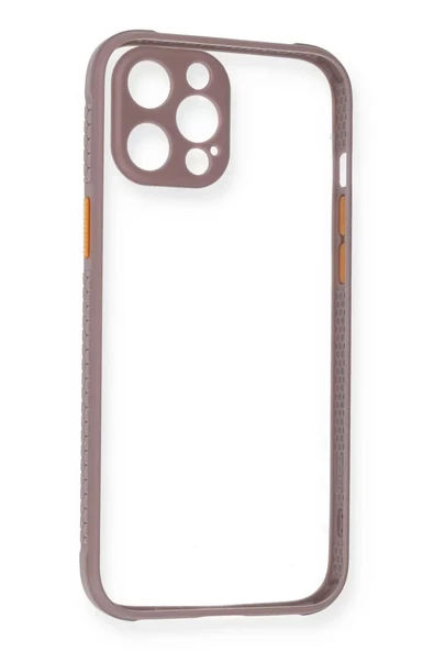 Newface Apple iPhone 12 Pro Max Kılıf Miami Şeffaf Silikon - Açık Mor ürün görseli 1