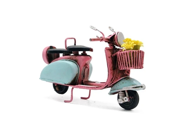 Norino Dekoratif Metal Scooter Önü Sepetli ürün görseli 1