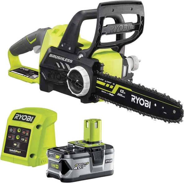 Ryobi RCS1830-140B Kömürsüz Ağaç Kesme Motoru 30cm 18V ONE + Tek Akülü 4.0Ah  - 5133005547 ürün görseli 1