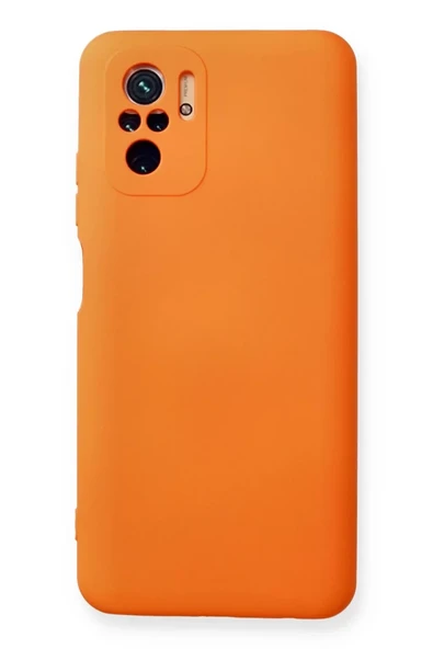 Newface Xiaomi Redmi Note 10 Kılıf Nano içi Kadife Silikon - Turuncu ürün görseli 1