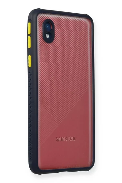 Newface Samsung Galaxy A01 Core Kılıf Miami Şeffaf Silikon - Lacivert ürün görseli 1