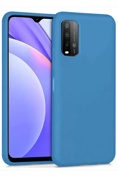 Newface Xiaomi Redmi 9T Kılıf Nano içi Kadife Silikon - Mavi ürün görseli 1