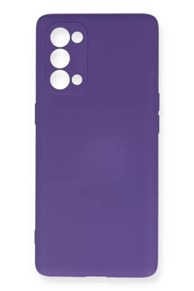 Newface Oppo Reno 5 Pro Kılıf Nano içi Kadife Silikon - Mor ürün görseli 1