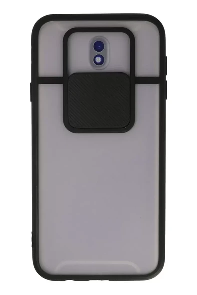 Newface Samsung Galaxy J7 Pro / J730 Kılıf Palm Buzlu Kamera Sürgülü Silikon - Siyah ürün görseli 1