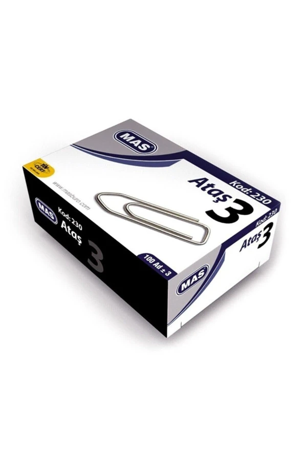 Mas Ataş Nikel NO:3 100 Lü (24 Lü Paket) ürün görseli 1