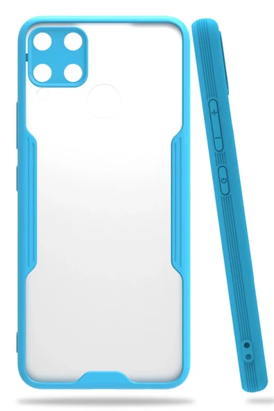 Newface Realme C15 Kılıf Platin Silikon - Mavi ürün görseli 1