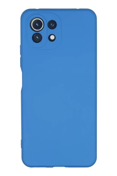 Newface Xiaomi Mİ 11 Lite Kılıf Nano içi Kadife Silikon - Mavi ürün görseli 1