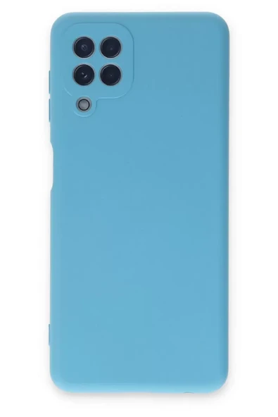 Newface Samsung Galaxy A22 Kılıf Nano içi Kadife Silikon - Mavi ürün görseli 1