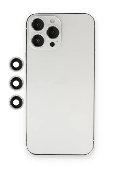 Newface Apple iPhone 12 Pro Shine Kamera Lens - Gümüş ürün görseli 1