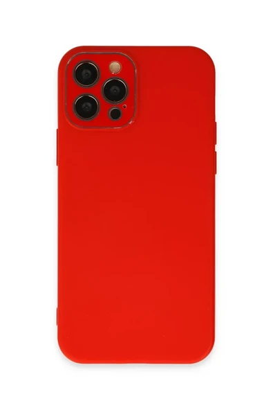 Newface Apple iPhone 12 Pro Max Kılıf Lansman Glass Kapak - Kırmızı ürün görseli 1