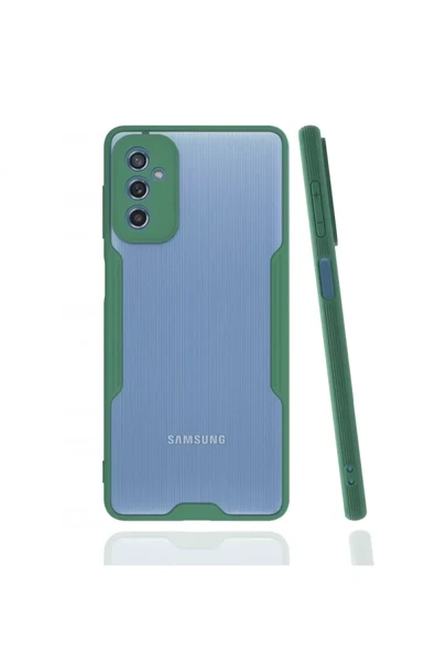Newface Samsung Galaxy M52 5G Kılıf Platin Silikon - Yeşil ürün görseli 1