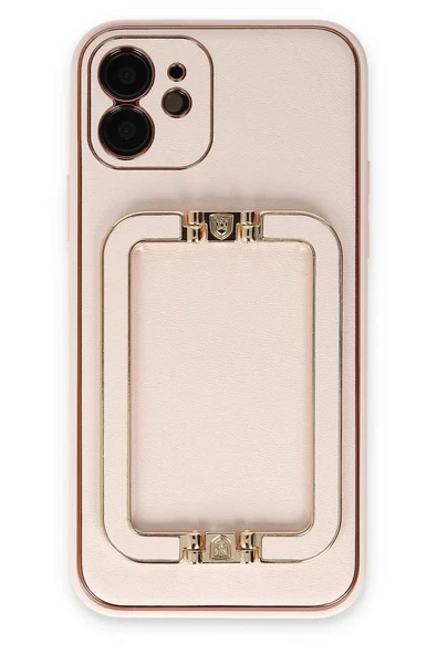 Newface Apple iPhone 12 Kılıf Coco Elit Kapak - Pudra ürün görseli 1