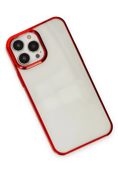 Newface Apple iPhone 14 Pro Max Kılıf Element Silikon - Kırmızı - Resim 3
