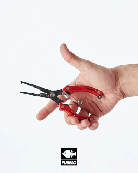 Fubelo Long Split Balıkçı Pense Kırmızı - Resim 2