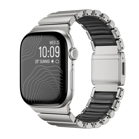 Apple Watch 44mm Zore KRD-149 Metal Silikon Kordon ürün görseli 1