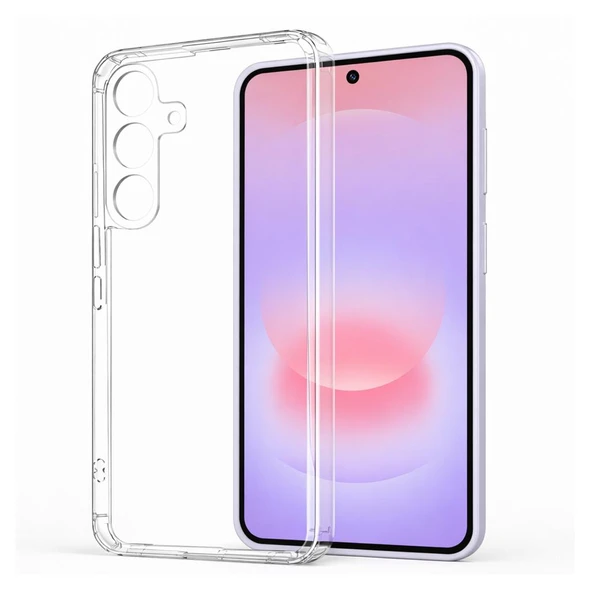 Samsung Galaxy A37 İle Uyumlu Kılıf Şeffaf Kamera Korumalı 3D ürün görseli 1