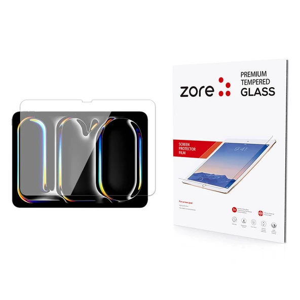 Apple iPad Pro 11 2025 M5 Zore Temperli Cam Ekran Koruyucu ürün görseli 1