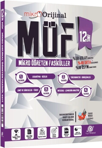 12. Sınıf Matematik MÖF Mikro Öğreten 4 lü Fasikül Seti Orijinal Mikro ürün görseli 1